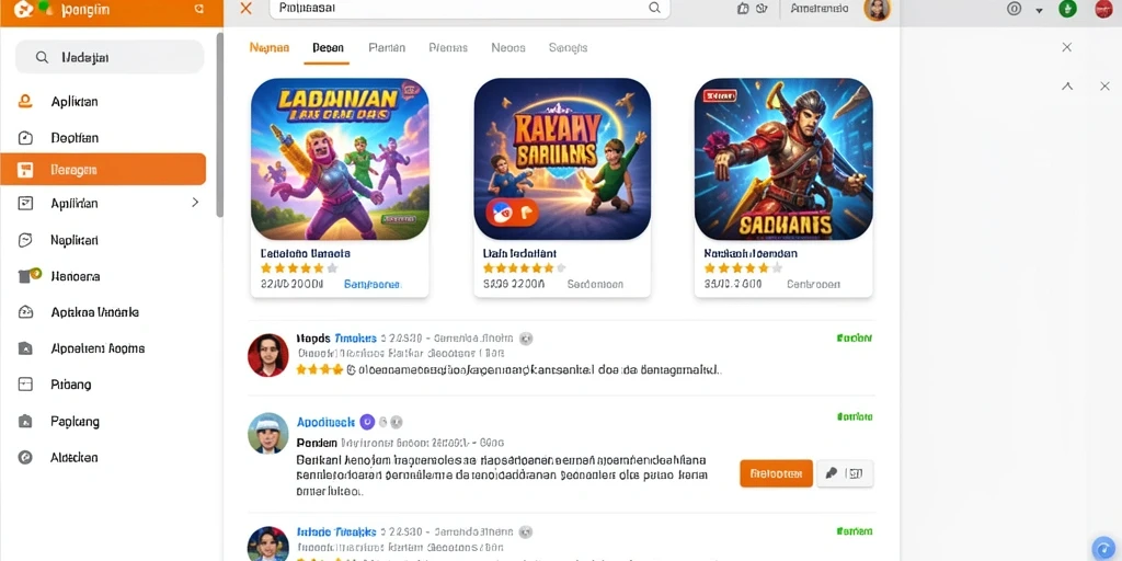 Tampilan antarmuka game yang menarik dan mudah digunakan.