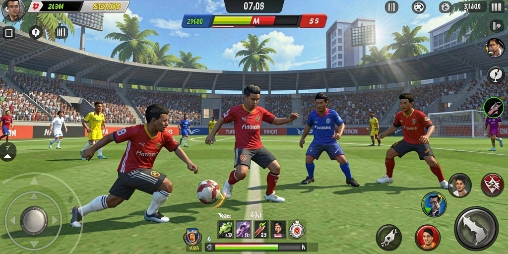 Screenshot menunjukkan karakter utama dalam aksi seru.